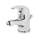 Swirl Conventional Mini Bathroom Basin Mixer Tap with Pop-Up Waste Chrome