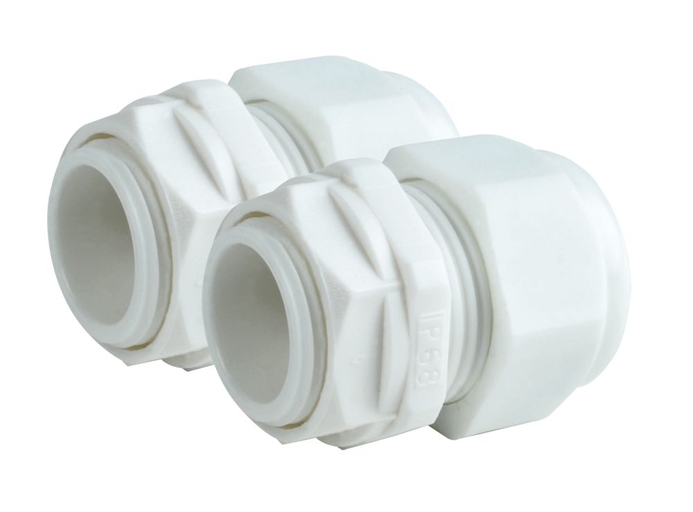 Tower Nylon Male Comp Gland 25mm 2 Pack