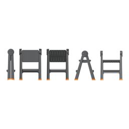 Magnusson Plastic 3 Step 429mm Folding Step Stool With Platform