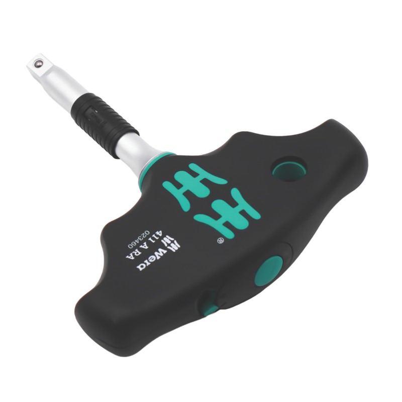 Wera 411 A 1/4" Square Ratcheting T-Handle