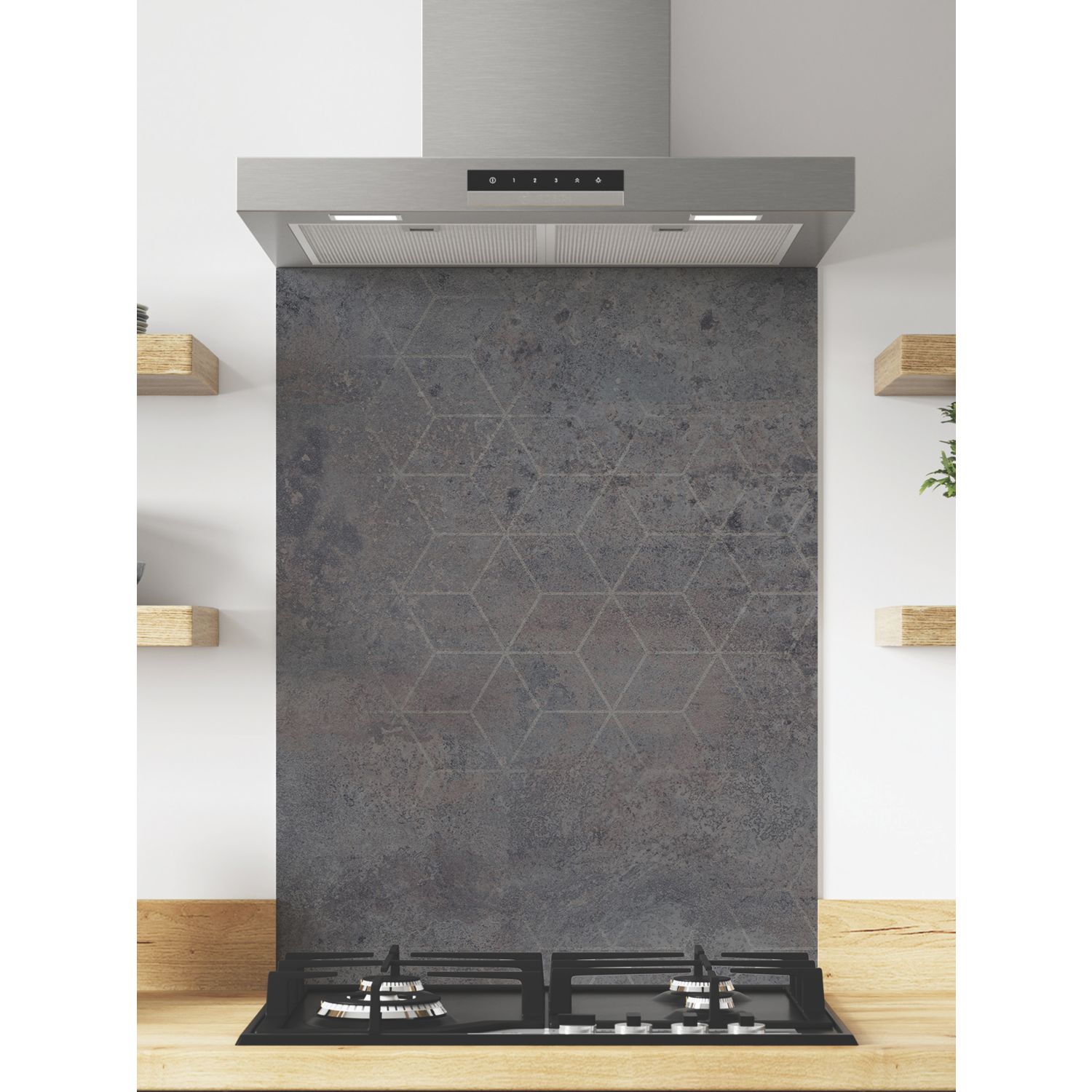 Wilsonart Urban Steel Hob Splashback 600mm x 800mm x 4mm (726JL)