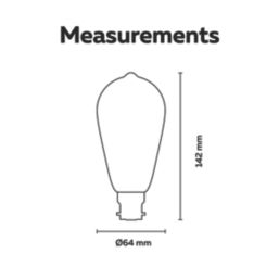 Calex  B22 ST64 LED Light Bulb Gold 250lm 4W