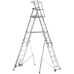 Boss Teleguard Plus 9 to 12 Rung Aluminium & Steel Telescopic Platform Ladder 4.17m