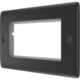 British General Nexus Metal 4-Module Modular Faceplate Matt Black