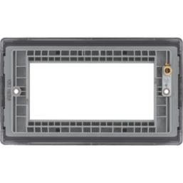 British General Nexus Metal 4-Module Modular Faceplate Matt Black