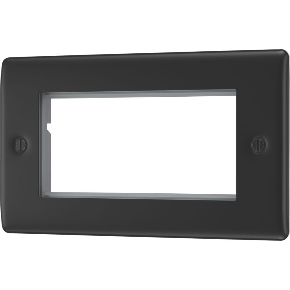 British General Nexus Metal 4-Module Modular Faceplate Matt Black