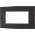 British General Nexus Metal 4-Module Modular Faceplate Matt Black
