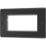 British General Nexus Metal 4-Module Modular Faceplate Matt Black