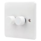 Vimark Pro 2-Gang 2-Way LED Dimmer Switch  White