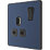 British General Evolve 13A 1-Gang SP Switched Socket Blue  with Black Inserts
