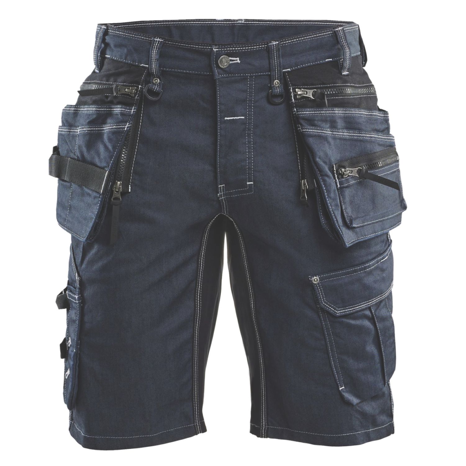 Blaklader Denim Stretch Shorts Navy/Black 38" W (726TC)