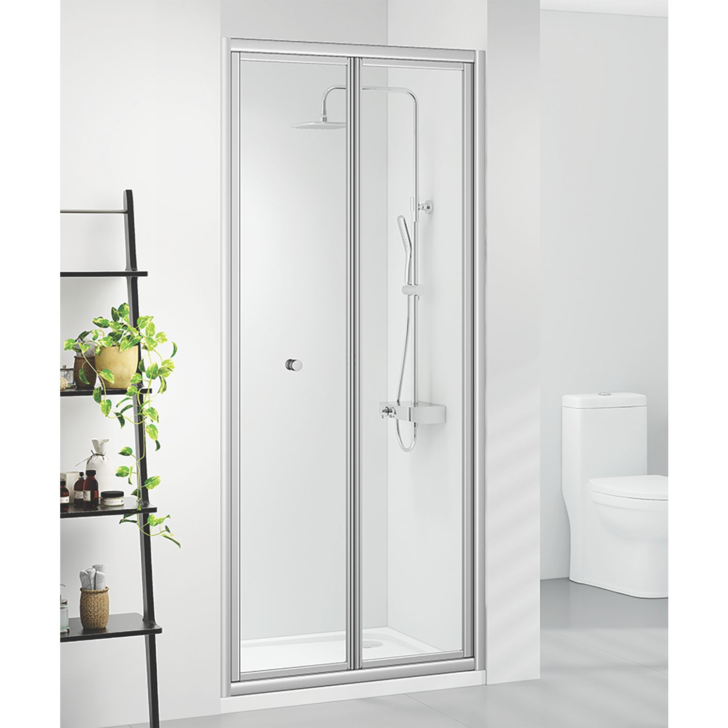 Triton Neo Six Framed Rectangular Bi-Fold Shower Door Chrome 800mm x 1850mm (726TK)