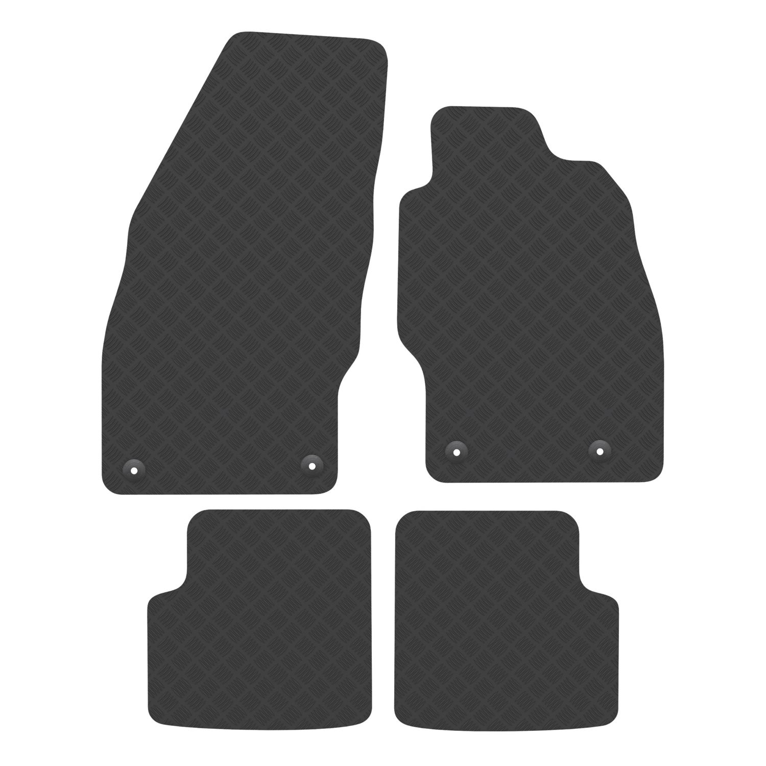 Car Mat Co. Vauxhall Corsa D/E 2006 - 2019 Rubber Car Mats 4 Piece Set (726VV)