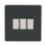 Varilight  10AX 3-Gang 2-Way Light Switch  Jet Black