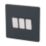 Varilight  10AX 3-Gang 2-Way Light Switch  Jet Black