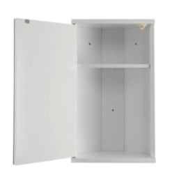 Croydex  1-Door Bathroom Corner Cabinet White  300mm x 240mm x 500mm