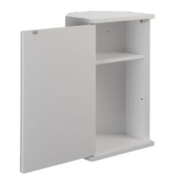 Croydex  1-Door Bathroom Corner Cabinet White  300mm x 240mm x 500mm