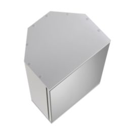 Croydex  1-Door Bathroom Corner Cabinet White  300mm x 240mm x 500mm