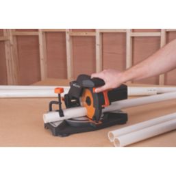 Evolution R210CMS 210mm  Electric Single-Bevel  Multi material Compound Mitre Saw 220-240V