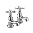 Bristan Colonial Chrome-Plated 110mm Deck Mounted Cross Head 2 Tap Holes Bath Pillar Tap