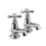 Bristan Colonial Chrome-Plated 110mm Deck Mounted Cross Head 2 Tap Holes Bath Pillar Tap