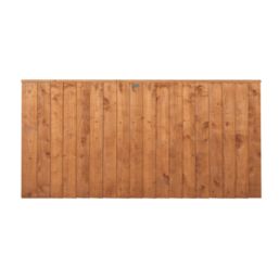 Forest Vertical Board Closeboard  Fence Panels Golden Brown 6' x 3' Pack of 5