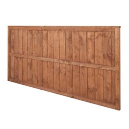 Forest Vertical Board Closeboard  Fence Panels Golden Brown 6' x 3' Pack of 5