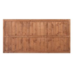 Forest Vertical Board Closeboard  Fence Panels Golden Brown 6' x 3' Pack of 5