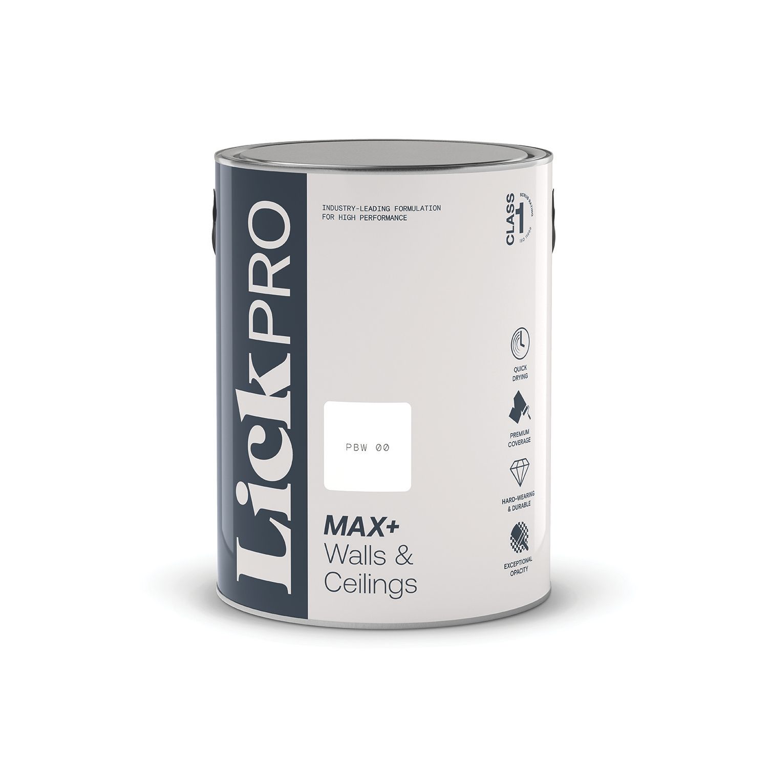 LickPro 5Ltr Pure Brilliant White Matt Emulsion Paint (727FW)