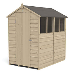 Forest  4' x 6' (Nominal) Apex Overlap Timber Shed with Assembly