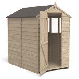 Forest  4' x 6' (Nominal) Apex Overlap Timber Shed with Assembly