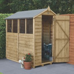 Forest  4' x 6' (Nominal) Apex Overlap Timber Shed with Assembly