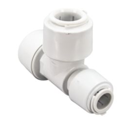 FloPlast FloFit+ Plastic Push-Fit Reducing Tee 22mm x 15mm x 22mm