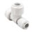 FloPlast FloFit+ Plastic Push-Fit Reducing Tee 22mm x 15mm x 22mm