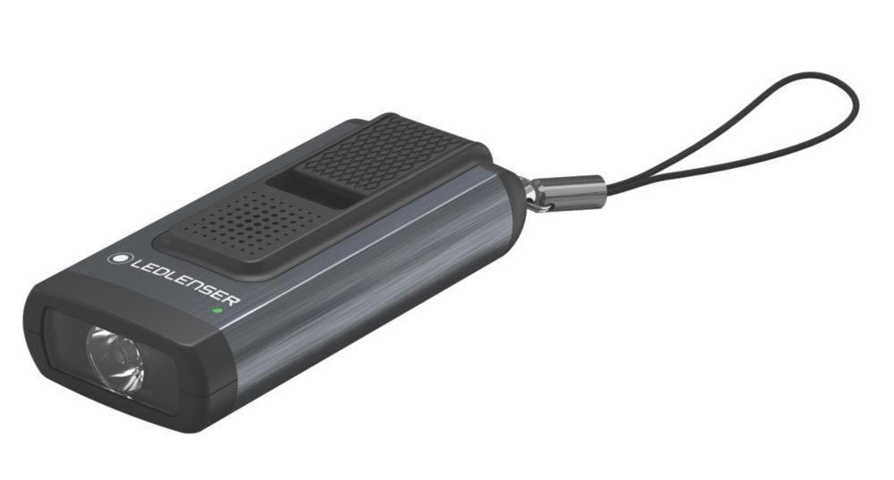 LEDlenser K6R Safety Rechargeable LED Keyring Torch Black 200lm Screwfix