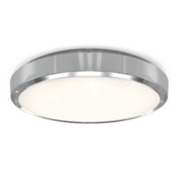 4lite  Indoor Maintained Emergency Round LED Wall/Ceiling Light Chrome 18W 1847lm