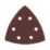 Flexovit Delta A203F 60 / 80 / 120 Grit 6-Hole Punched Multi-Material Sanding Triangles 95mm x 95mm 6 Pack