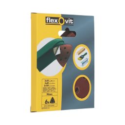 Flexovit Delta A203F 60 / 80 / 120 Grit 6-Hole Punched Multi-Material Sanding Triangles 95mm x 95mm 6 Pack