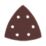 Flexovit Delta A203F 60 / 80 / 120 Grit 6-Hole Punched Multi-Material Sanding Triangles 95mm x 95mm 6 Pack