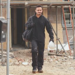 Site Blockley 1/4 Zip Fleece Black Medium 44" Chest