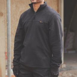 Site Blockley 1/4 Zip Fleece Black Medium 44" Chest