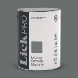 LickPro 5Ltr Smooth Grey 07 Masonry Paint