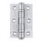 Smith & Locke  Satin Chrome Grade 7 Fire Rated Ball Bearing Door Hinges 76mm x 51mm 2 Pack