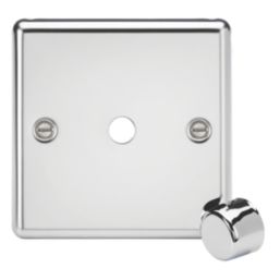 Knightsbridge Raised Rounded 1-Gang Modular Dimmer Switch Polished Chrome