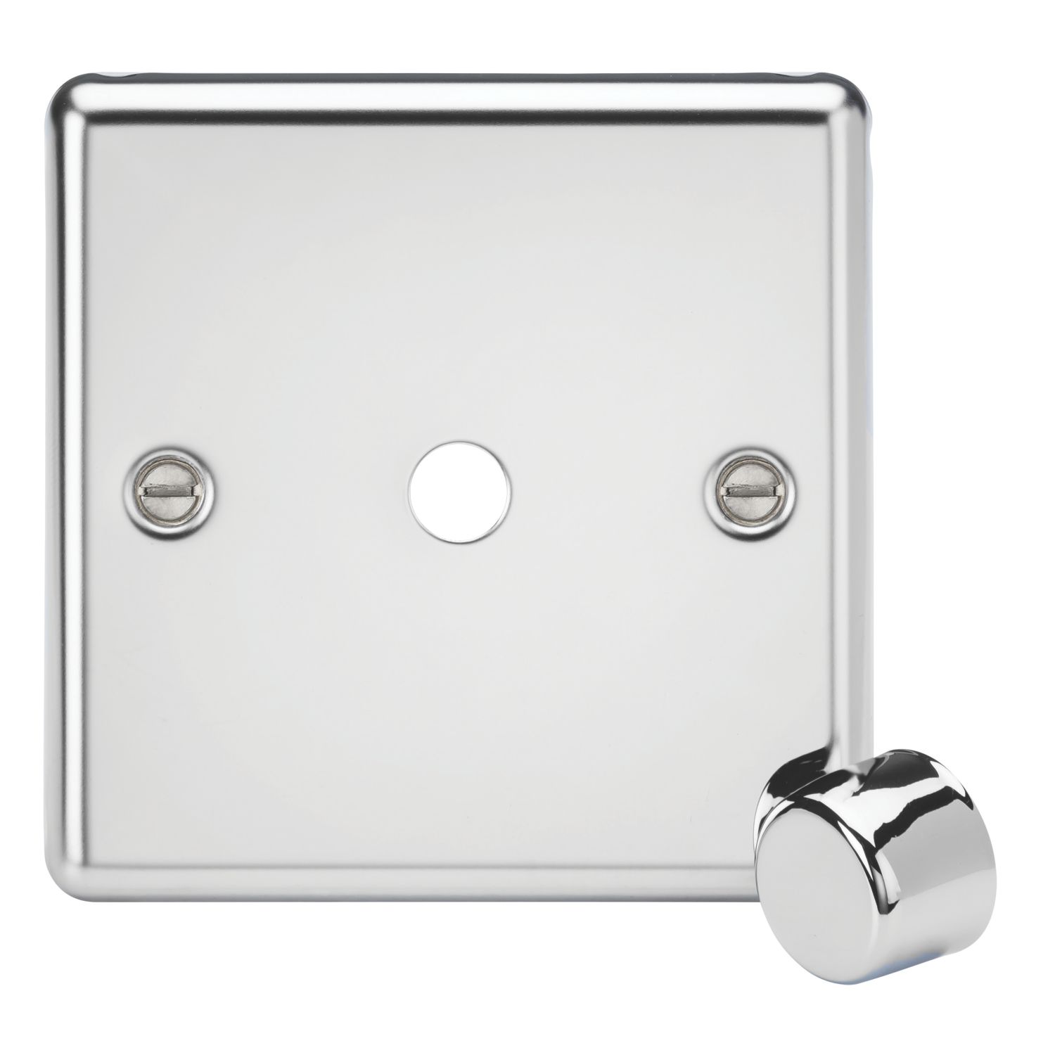 Knightsbridge Raised Rounded 1-Gang Modular Dimmer Switch Polished Chrome (727YA)