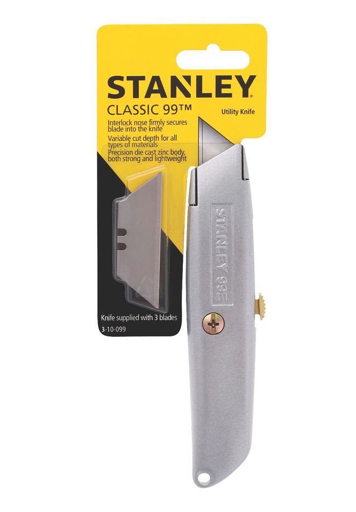 Stanley Heavy Duty Utility Knife Blades 10 Pack - Screwfix