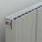 Ignite 1800mm x 558mm 4385BTU Matt Chrome Vertical Designer Radiator