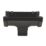 FloPlast  uPVC Square Running Outlet Black 114mm x 65mm