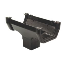 FloPlast  uPVC Square Running Outlet Black 114mm x 65mm