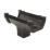 FloPlast  uPVC Square Running Outlet Black 114mm x 65mm